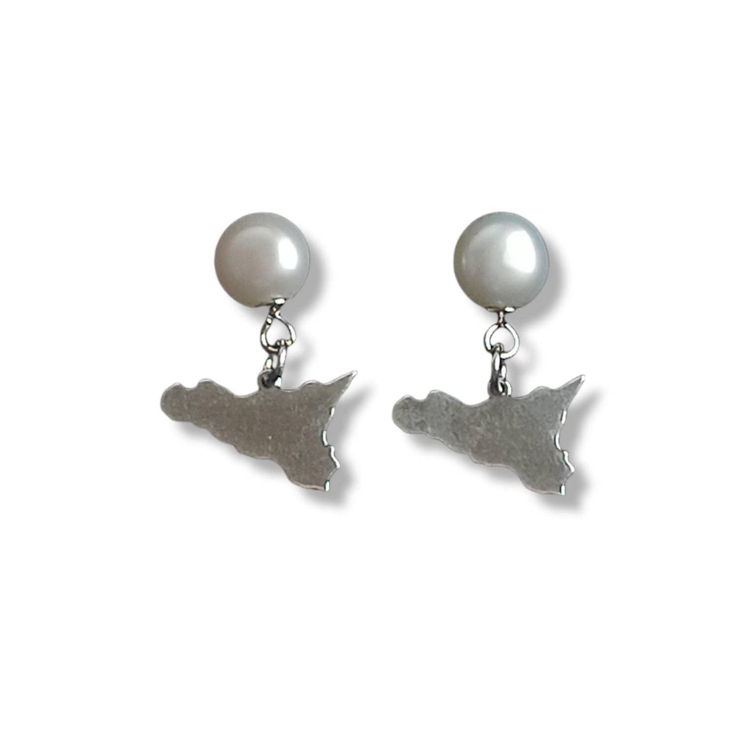 Ohrhänger in Silber 925 Mit Perlen Von Rijeka Und Sizilien von GiniusaShop