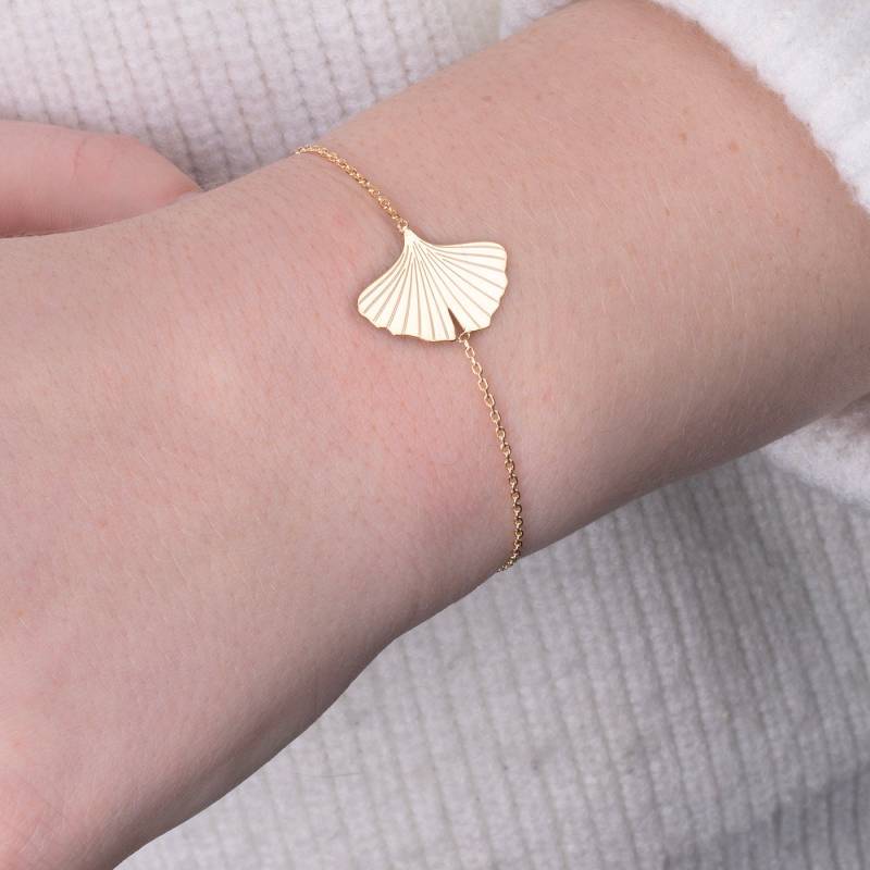 Neues Ginkgo Biloba Armband Aus 925 Silber Hochwertig Vergoldet von GinkgoSchmuckundmehr