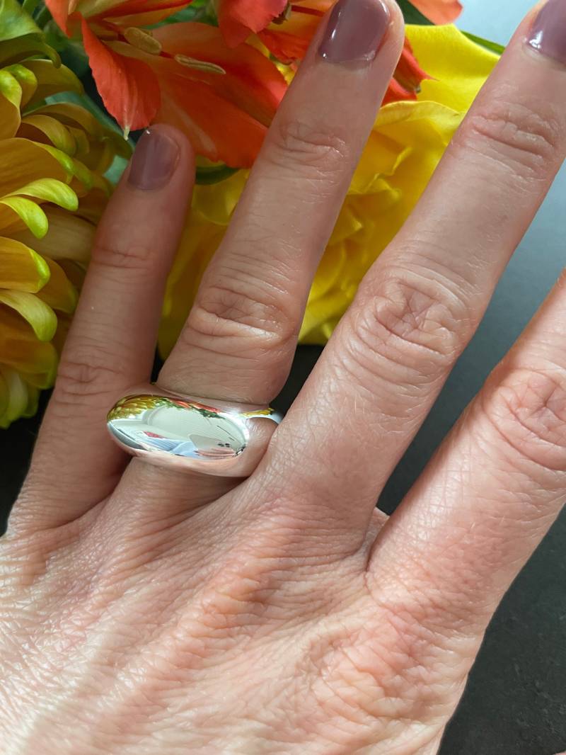 Ring Silber „Soft" Aus Recyceltem 925 Für Sie Und Ihn von GinkgoSchmuckundmehr