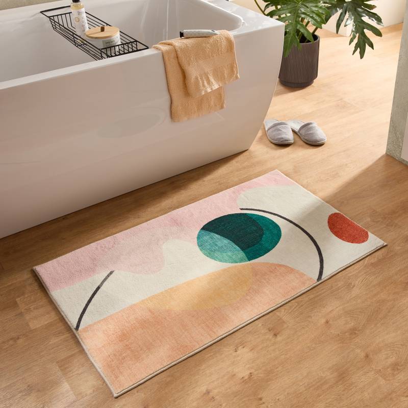 Gino Falcone Badematte "Ariella GF-149" Höhe 7 mm rutschhemmend beschichtet fußbodenheizungsgeeignet Badteppich, bedruckt, modernes Design, weich & kuschelig von Gino Falcone