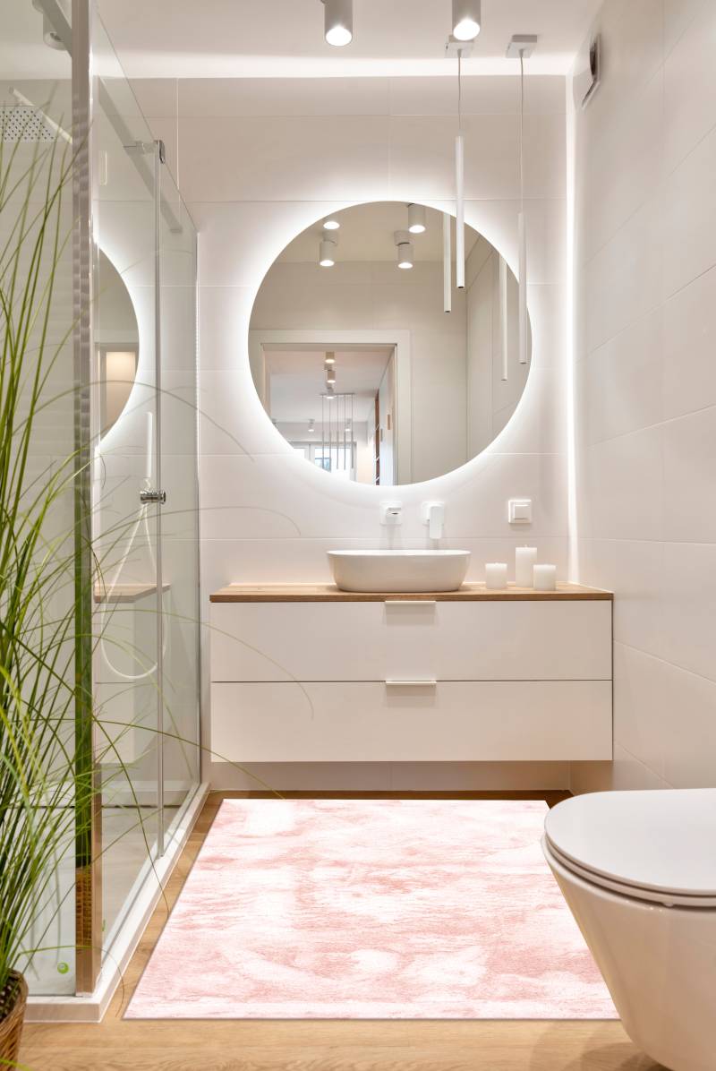 Gino Falcone Badematte "Sara" Höhe 25 mm rutschhemmend beschichtet fußbodenheizungsgeeignet Badteppich, Fell-Optik, besonders weich, eckig & rund erhältlich von Gino Falcone