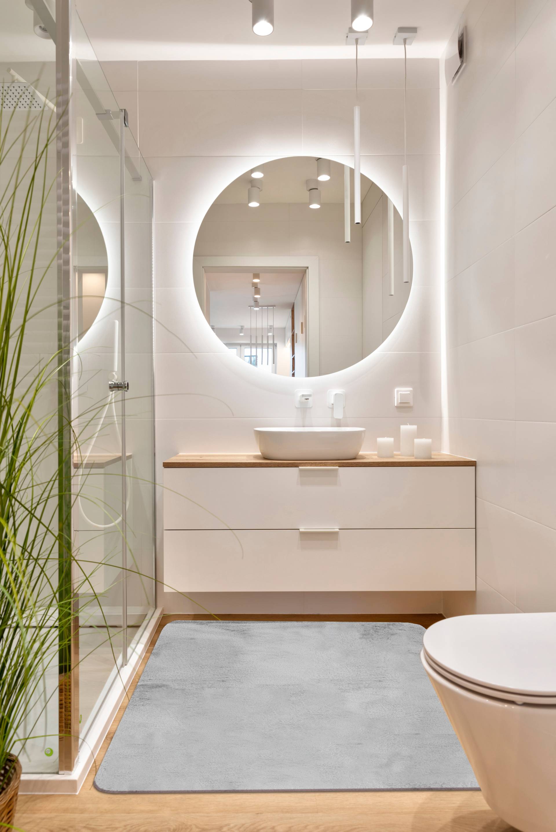 Gino Falcone Badematte "Sara" Höhe 25 mm rutschhemmend beschichtet fußbodenheizungsgeeignet Badteppich, Fell-Optik, besonders weich, eckig & rund erhältlich von Gino Falcone