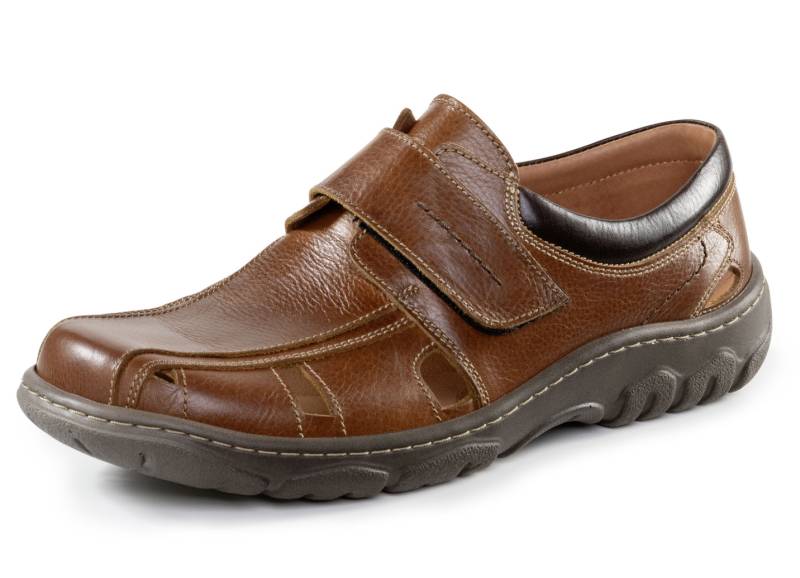 GINO GALANTE Slipper aus genarbtem Rind-Nappaleder, Cognac, Größe 41 von GINO GALANTE