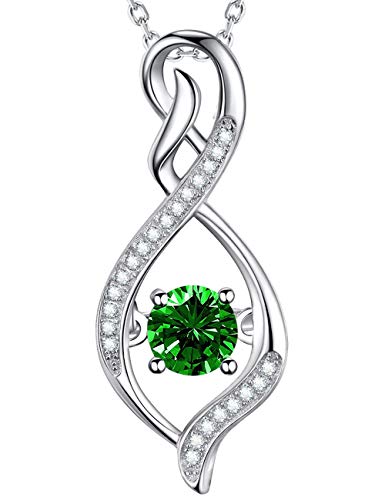 GinoMay Grüne Smaragd Halskette Frauen Mai Geburtstagsgeschenke Mama Frau für Immer Liebe Unendlichkeit Schmuck 925 Sterling Silber GinoMay Grüne Smaragd Halskette Frauen Mai Geburtstagsgeschenke Mama Frau für Immer Liebe Unendlichkeit Schmuck 925 Sterling Silber von GinoMay