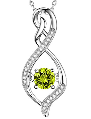 GinoMay Peridot Schmuck für Frauen August Geburtstagsgeschenke für Immer Liebe Unendlichkeit Halskette Ihr 925 Sterling Silber GinoMay Peridot Schmuck für Frauen August Geburtstagsgeschenke für Immer Liebe Unendlichkeit Halskette Ihr 925 Sterling Silber von GinoMay