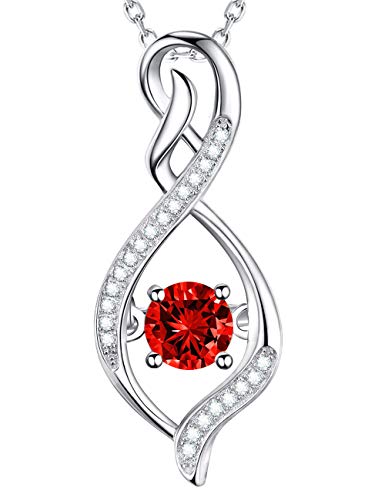 GinoMay Rubin Halskette Frauen Geburtstagsgeschenke Mama Frau Juli für Immer Liebe Unendlichkeit Schmuck 925 Sterling Silber GinoMay Rubin Halskette Frauen Geburtstagsgeschenke Mama Frau Juli für Immer Liebe Unendlichkeit Schmuck 925 Sterling Silber von GinoMay