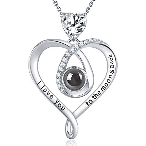 GinoMay Ich Liebe Dich Halskette 100 Sprachen Frauen April Geburtstagsgeschenke Mama Frau Simulierter Diamantschmuck 925 Sterling Silber GinoMay Ich Liebe Dich Halskette 100 Sprachen Frauen April Geburtstagsgeschenke Mama Frau Simulierter Diamantschmuck 925 Sterling Silber von GinoMay