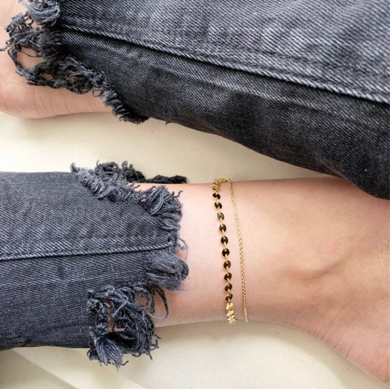 Fußkettchen, Gold 14K Fußkettchen Für Frauen, Boho Boho, Sommer Schmuck von GinzaFashionsLLC