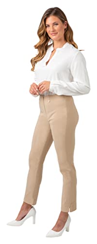 Gio Milano, Gio-Sarah, super Stretch Hose mit schmalem Bein ohne Verschluss (Camel, 44) von Gio Milano