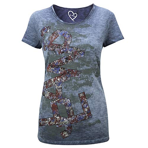 Gio Milano, Shirt mit Jeans Print Farbe Jeans, Größe 2XL von Gio Milano