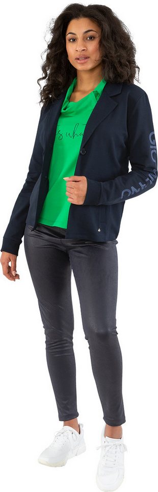 Gio Milano Sweatblazer G29-9100, mit Eingrifftaschen und Ärmeldruck Logodruck linker Arm von Gio Milano