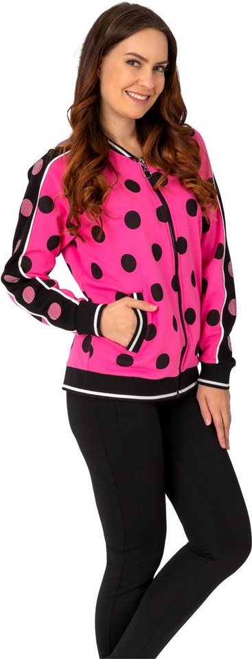 Gio Milano Sweatjacke G25-9101 in Punkte -Design und Strassbesatz von Gio Milano