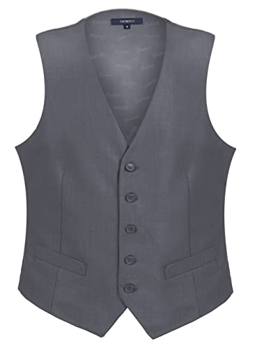 Gioberti Formelle Anzugweste für Herren für Business oder Freizeit, Grau, 4X-Large von Gioberti