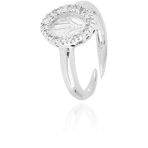 GioiaPura Damenring Schmuck aus Silber 925°/°° rhodiniert, Madonna Ring mit Zirkonia Größe One_Size Trendy Code OVALE3, Sterling Silber GioiaPura Damenring Schmuck aus Silber 925°/°° rhodiniert, Madonna Ring mit Zirkonia Größe One_Size Trendy Code OVALE3, Sterling Silber von GioiaPura