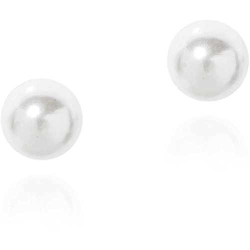 GioiaPura Ohrringe 925 Silber rhodiniert Kunstperle 10 mm Ohrstecker Damen gpsrsor1602-10 von GioiaPura