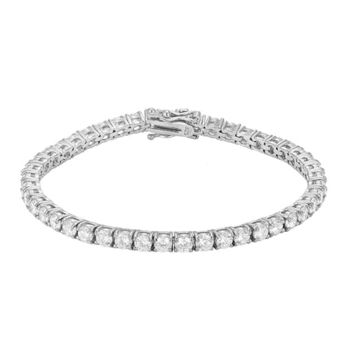 Gold Gala Tennis Armband 925 Sterling Silber mit Weißen Zirkonia für Herren und Damen (20.5) von Gold Gala