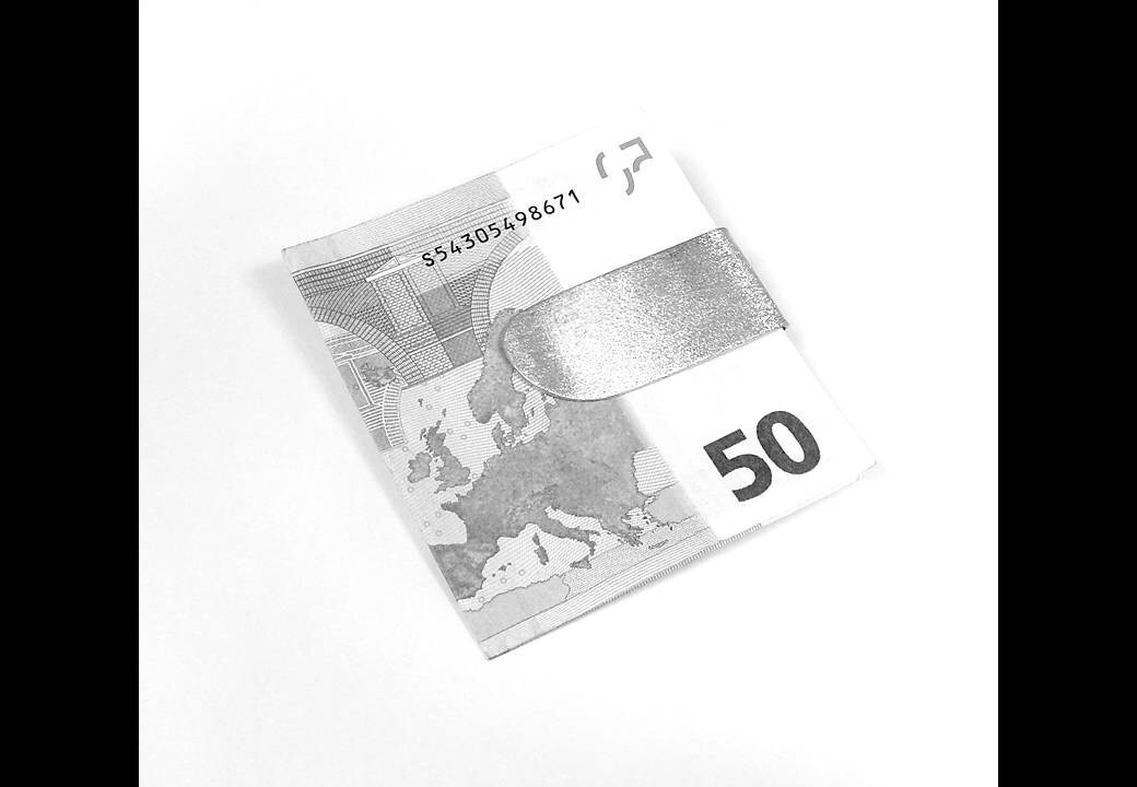 Silber Geldscheinklammer in 925 Silber, Handgefertigt, Abgerundete Version, Spezieller Oberflächeneffekt, Perfekt Für Geschenk von GioielleriaBrunelli