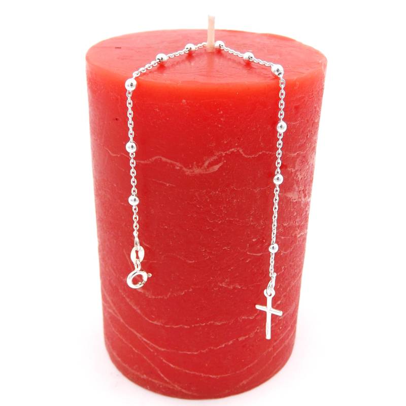 925‰ Unisex Silber Rosenkranz Armband Mann Frau, Rosenkranzkette, Gioielliaurum von GioielliAurum