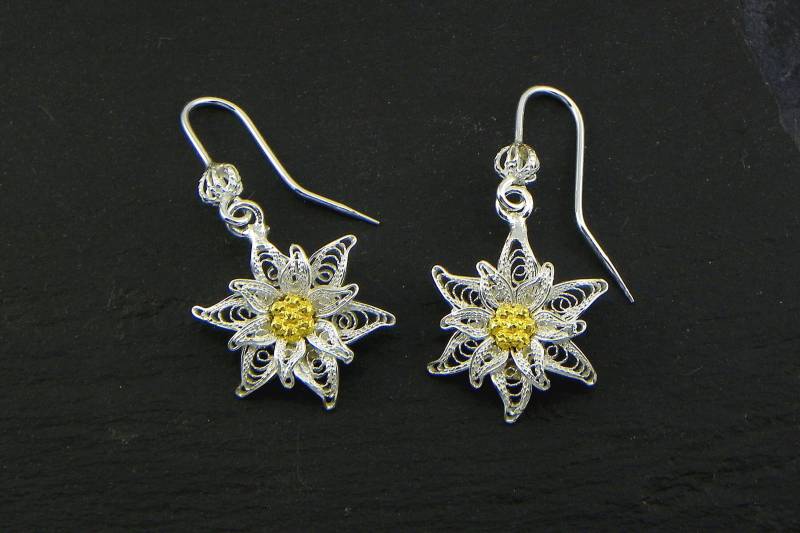 Edelweiß Ohrhänger, Silber Filigran - Made in Italy G Edelweiß Ohrhänger, Silber Filigran - Made in Italy G von GioielliOliveri