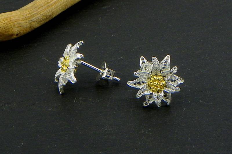 Edelweiß Ohrhänger , Silber Filligran - Made in Italy -Pic Edelweiß Ohrhänger , Silber Filligran - Made in Italy -Pic von GioielliOliveri