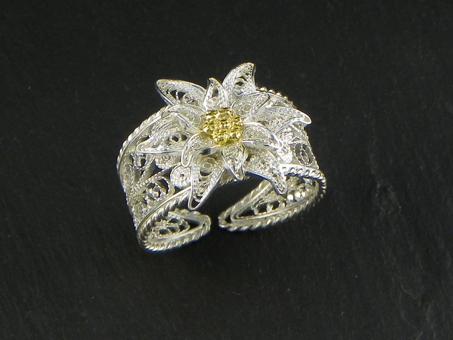 Edelweiss Ring, Silber Filligran - Made in Italy Edelweiss Ring, Silber Filligran - Made in Italy von GioielliOliveri