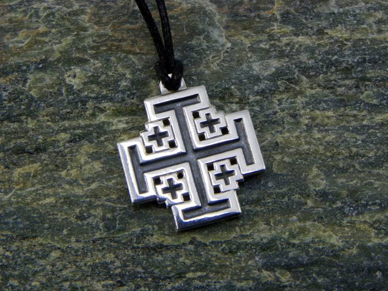 Jerusalem Kreuz Tempelritter - Anhänger Aus 925Er Sterlingsilber Jerusalem Kreuz Tempelritter - Anhänger Aus 925Er Sterlingsilber von GioielliOliveri