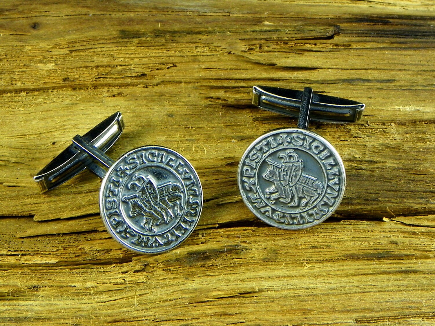 Manschettenknöpfe Templar Wappen - Sterling Silber Made in Italy Manschettenknöpfe Templar Wappen - Sterling Silber Made in Italy von GioielliOliveri