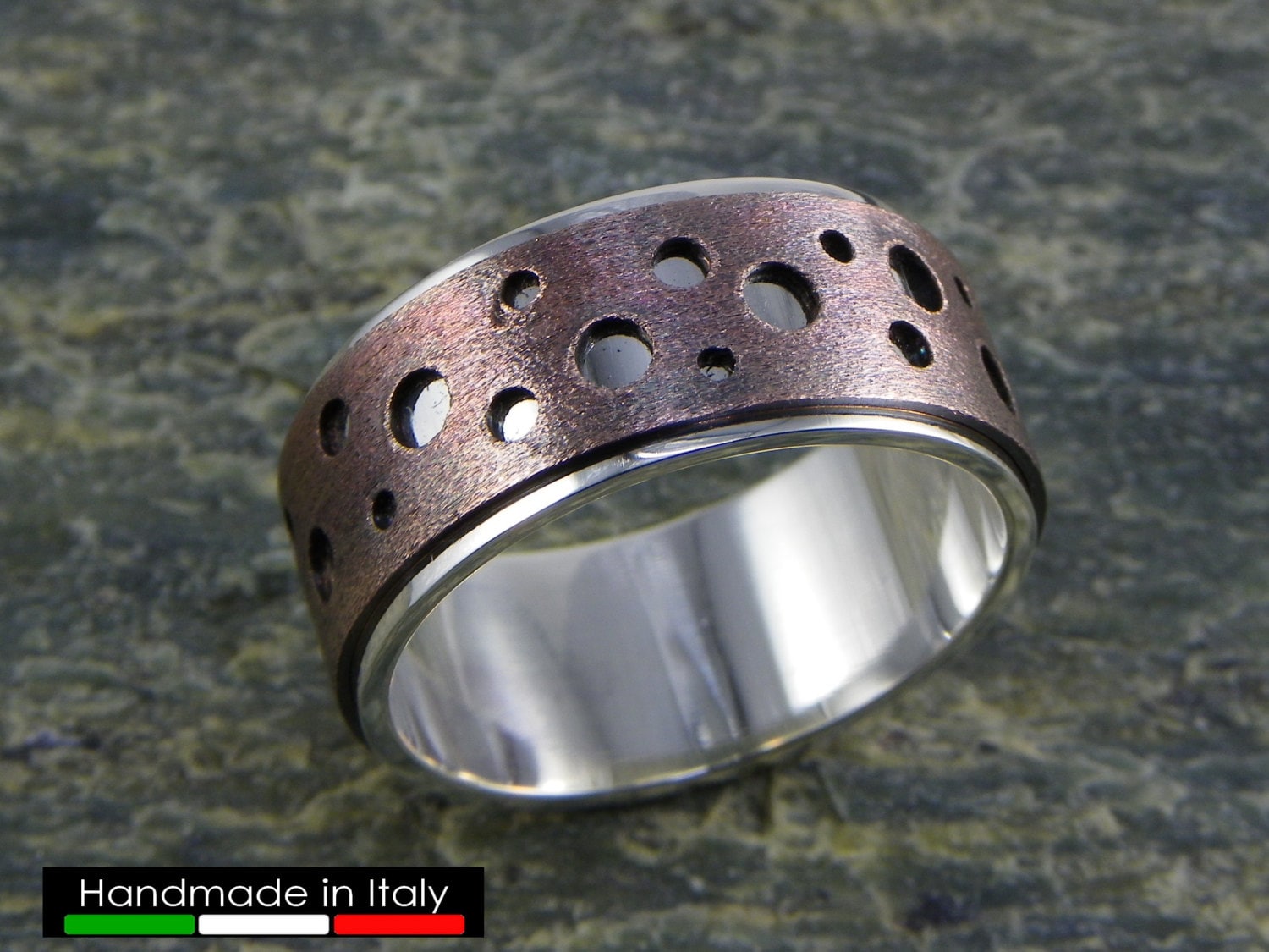 Mond Ring Aus Sterling Silber 925 Und Kupfer - Made in Italy Mond Ring Aus Sterling Silber 925 Und Kupfer - Made in Italy von GioielliOliveri