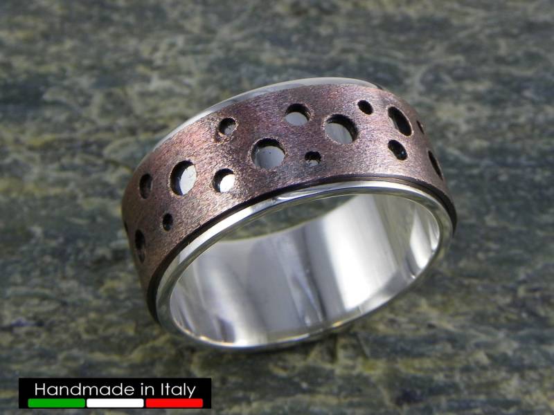 Mond Ring Aus Sterling Silber 925 Und Kupfer - Made in Italy Mond Ring Aus Sterling Silber 925 Und Kupfer - Made in Italy von GioielliOliveri