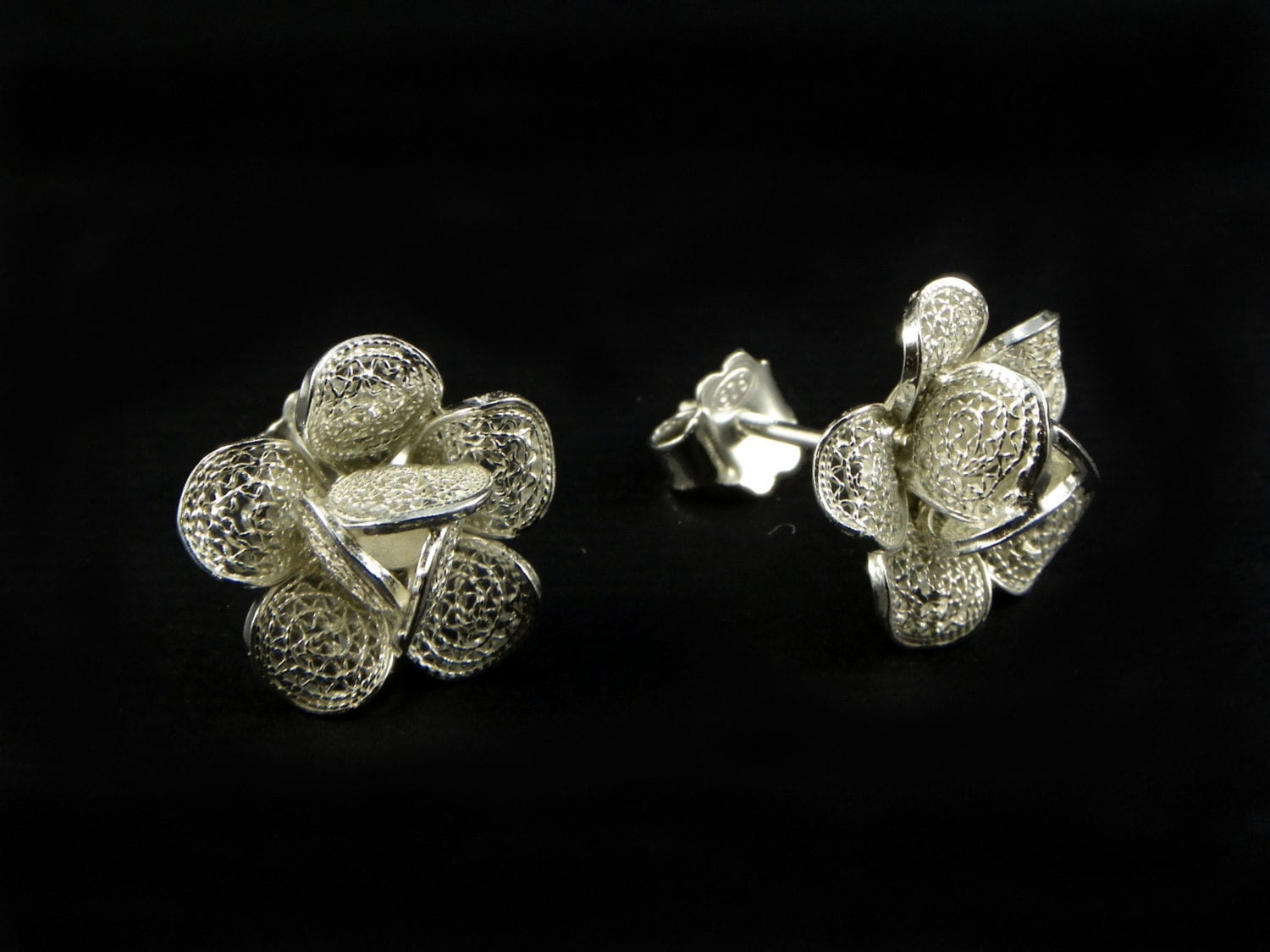Rosen Ohrringe Aus Silber Filigran - Made in Italy Rosen Ohrringe Aus Silber Filigran - Made in Italy von GioielliOliveri