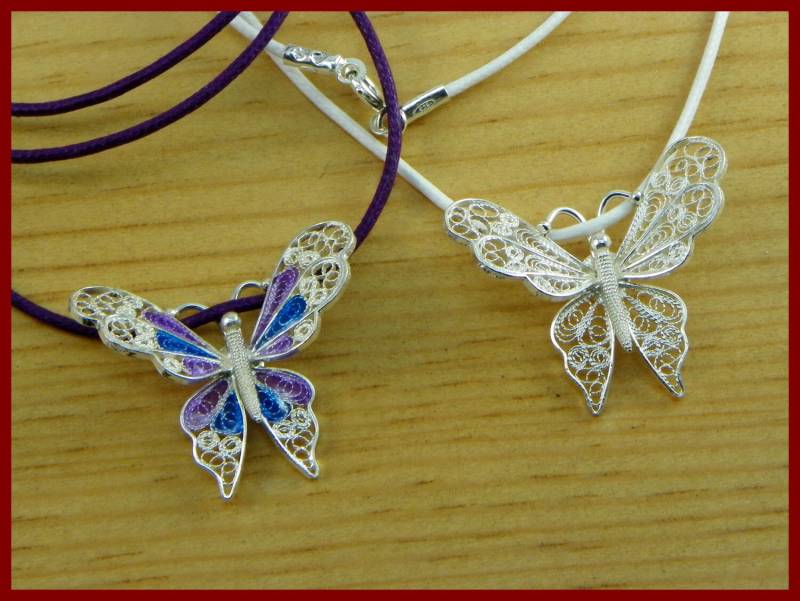 Schmetterling Anhänger in Silber Filigran, Vintage Stil - Made Italy Schmetterling Anhänger in Silber Filigran, Vintage Stil - Made Italy von GioielliOliveri