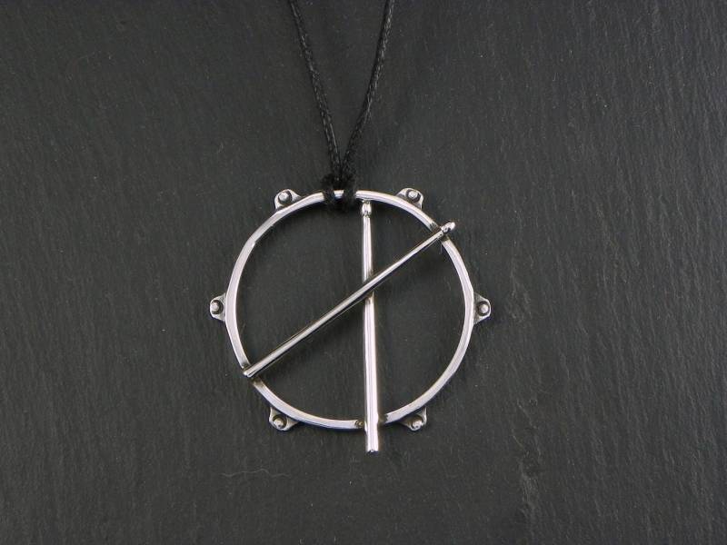 Trommler-Anhänger - Sterling Silber 925 Made in Italy von GioielliOliveri