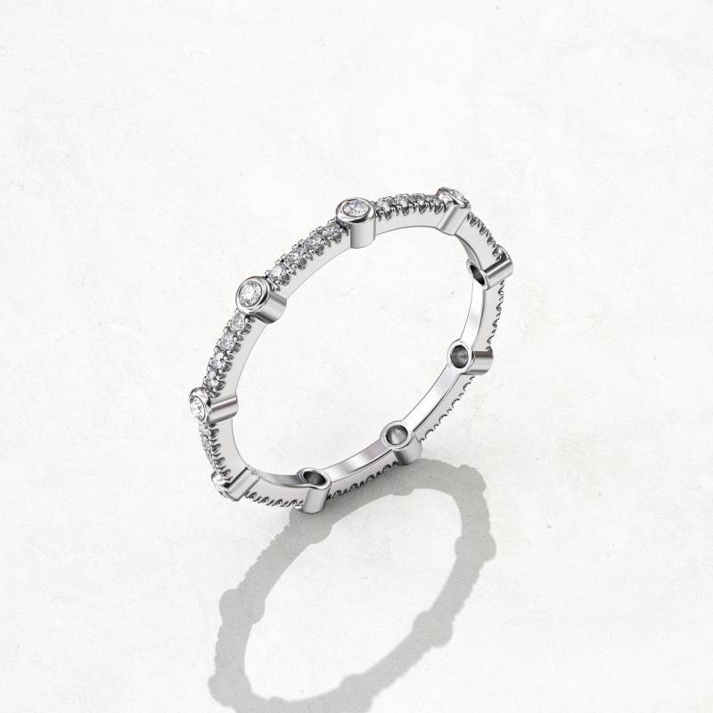 Diamant-Cluster Ehering Eternity Ring Stapelbar Minimalist Diamant von GioielliRings