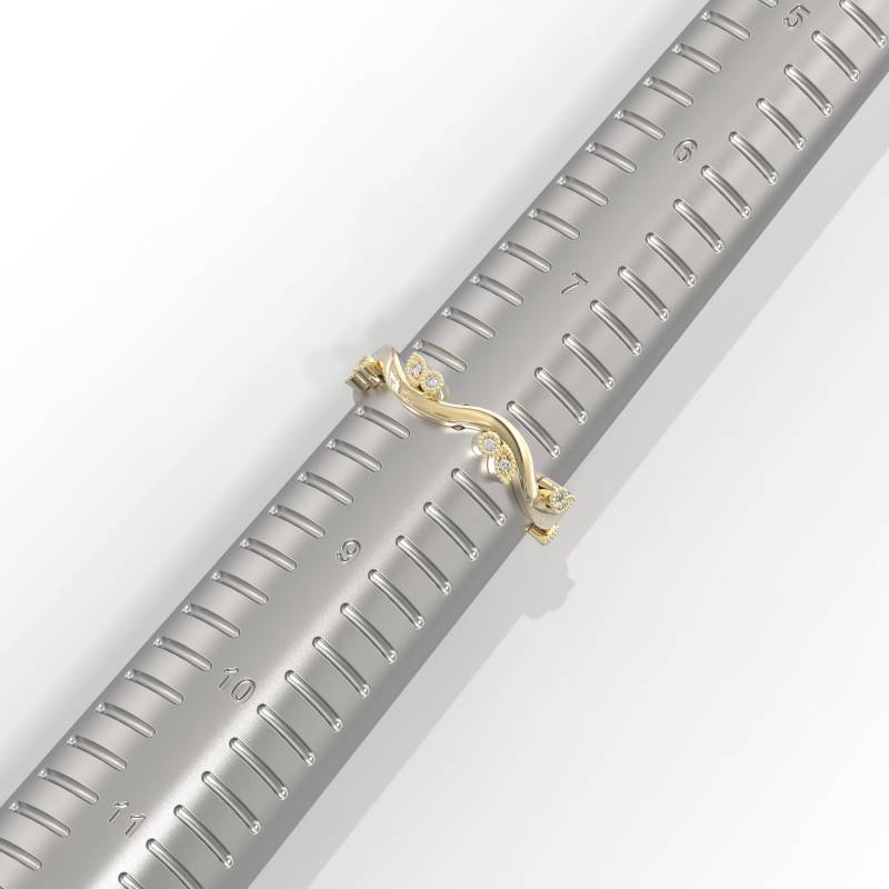 Eheringe Frauen Eternity Ring Ranke Ehering Diamant 14K Blattgold Einzigartige Stapelringe Geschenk Für Sie von GioielliRings