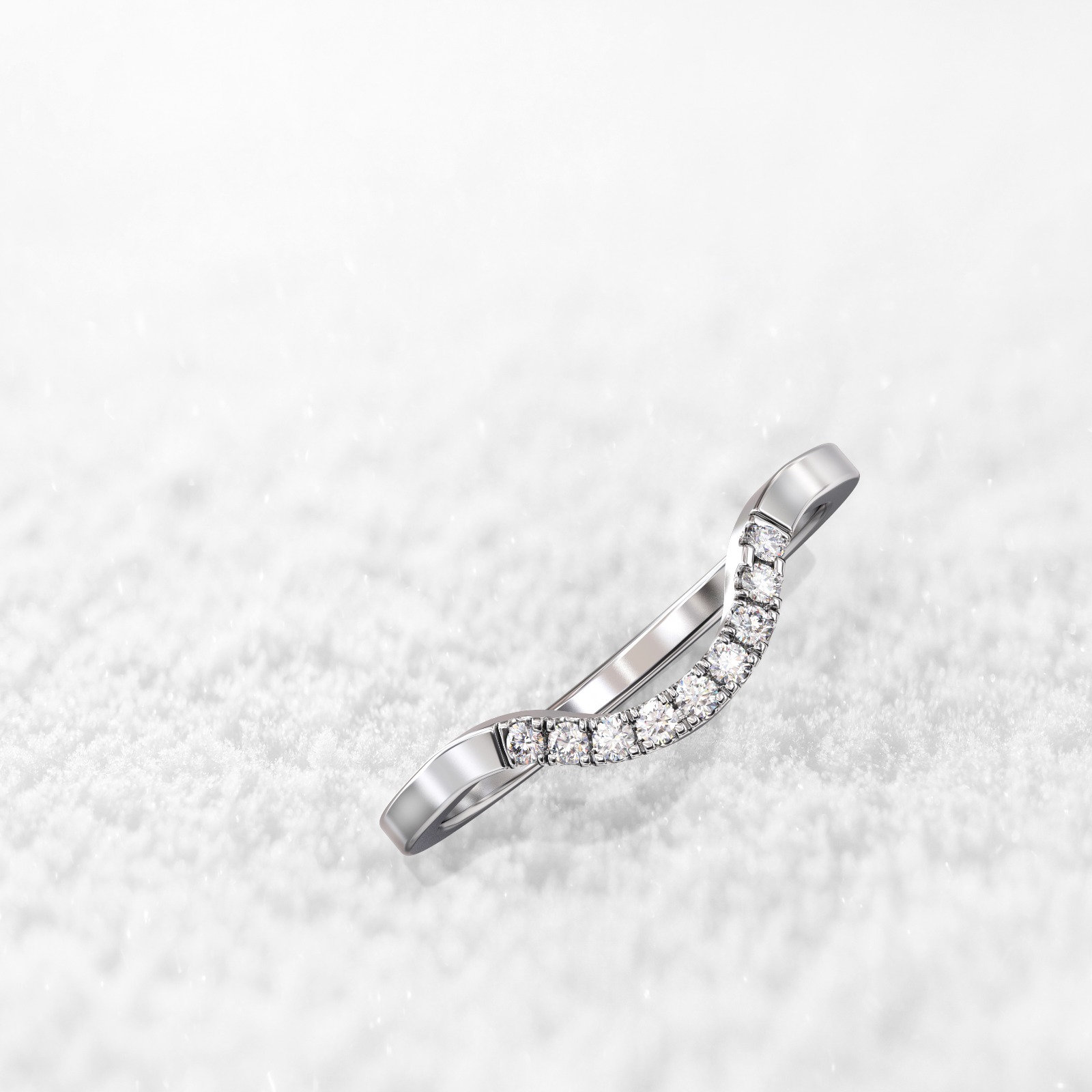 Eleganter 14K Diamond Stapelring Mit Kostenlosem Versand - Erhältlich in Rot-, Gelb- Oder Weißgold von GioielliRings