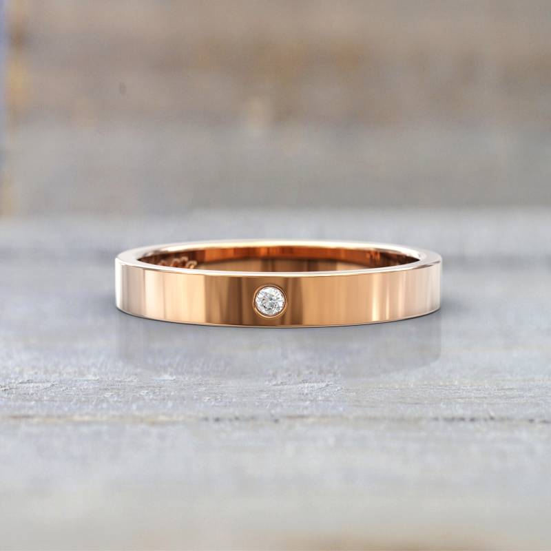 Hochzeit Bands Frauen Voll Eternity Ring Jubiläum Geschenk Art Deco Brautschmuck 14K Rosegold Diamant Stapelbar Einzigartige Dünne von GioielliRings