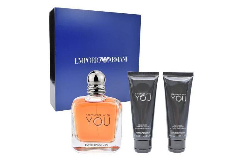 Giorgio Armani Duft-Set Stronger with You Eau de Toilette 50ml + 2x 75ml Duschgel Geschenkset von Giorgio Armani