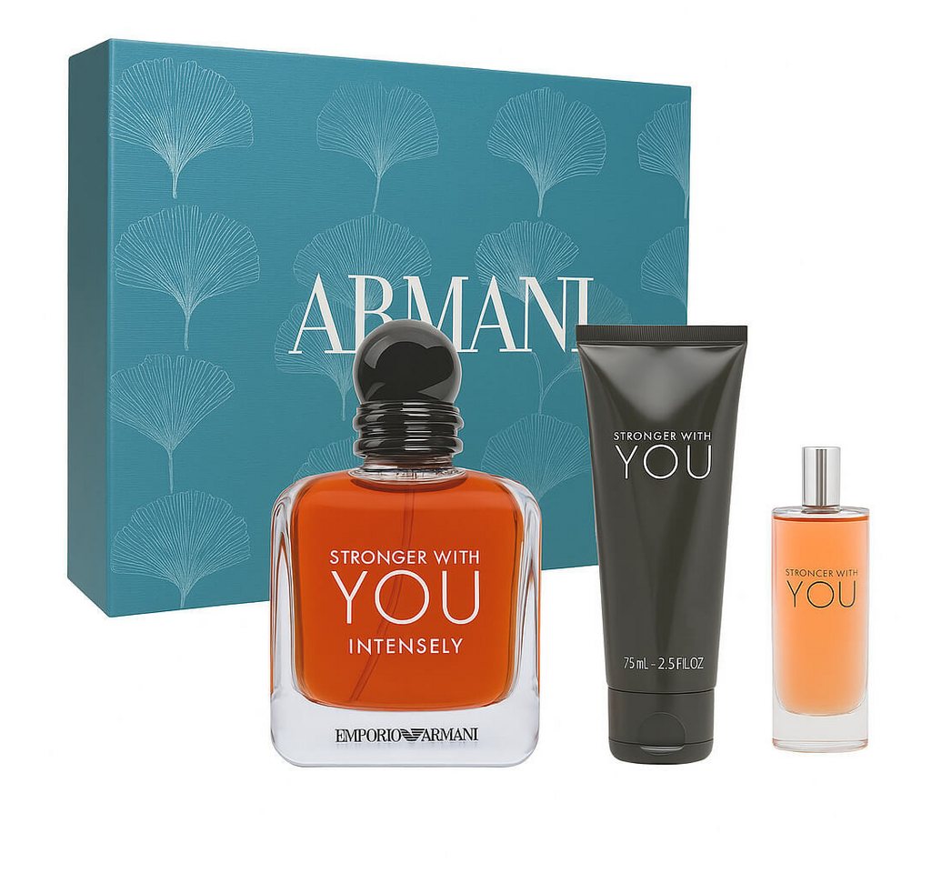 Giorgio Armani Duft-Set Stronger with You Intensely Eau de Parfum 100 ml 15ml 75ml Duschgel von Giorgio Armani