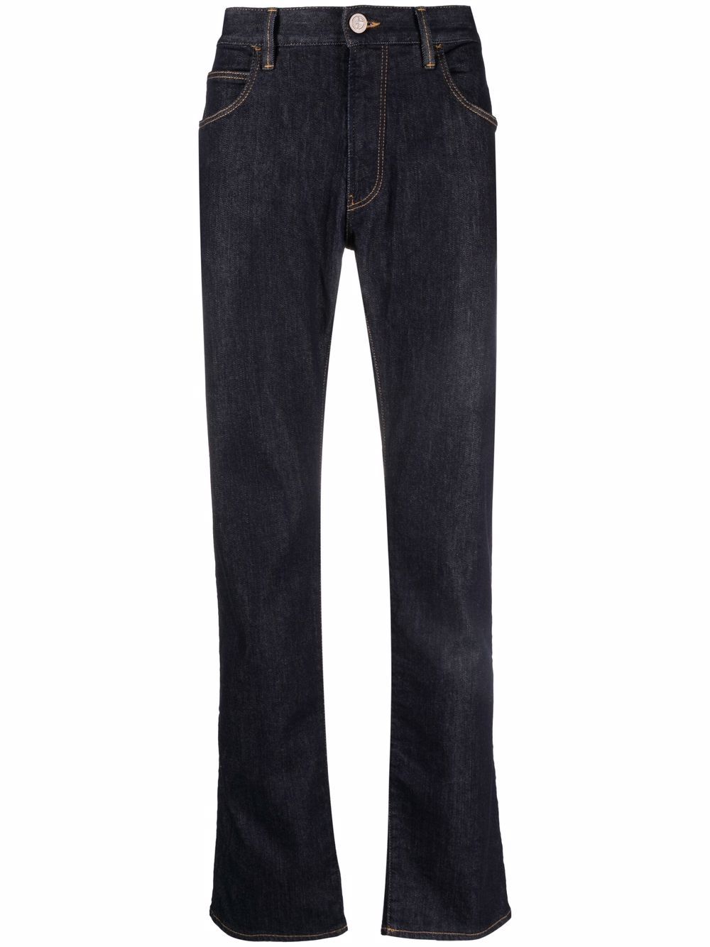 Giorgio Armani Halbhohe Straight-Leg-Jeans - Blau von Giorgio Armani