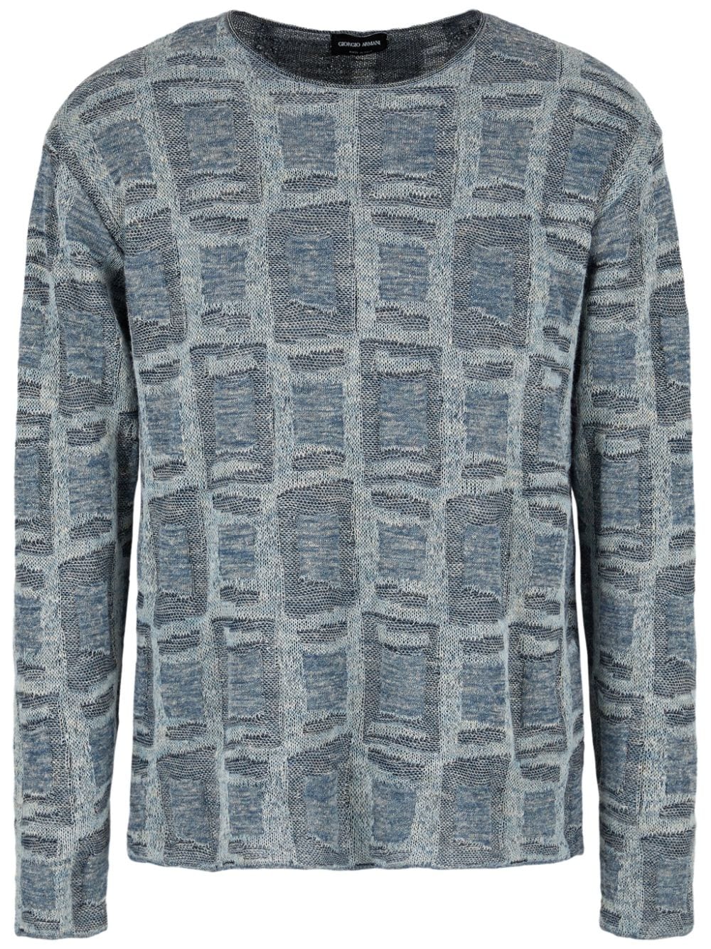Giorgio Armani Jacquard-Pullover mit geometrischem Muster - Blau von Giorgio Armani