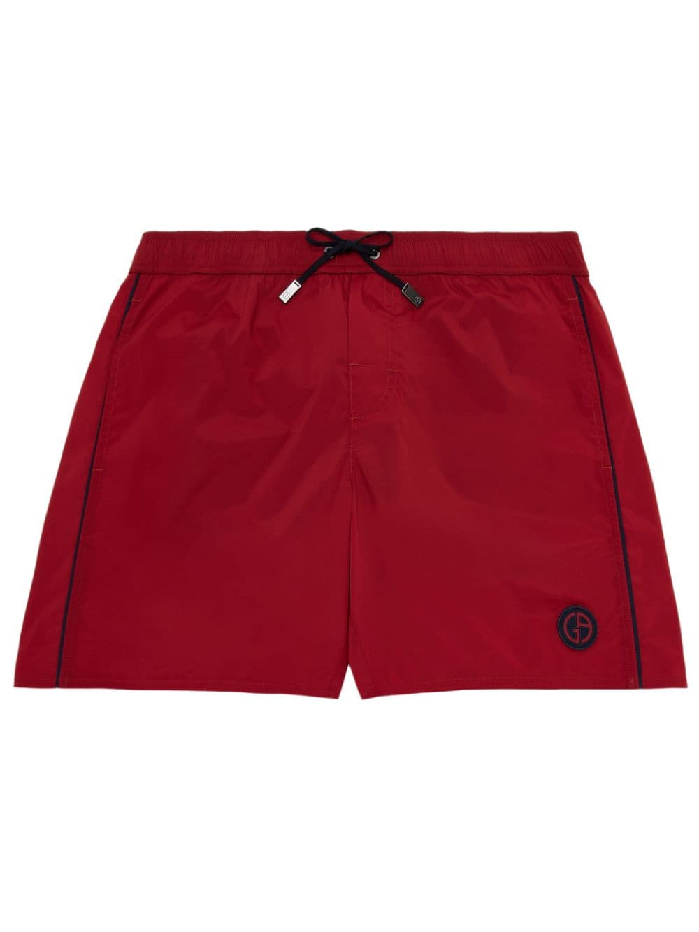 Giorgio Armani Kordelzug-Badeshorts mit Logo-Applikation - Rot von Giorgio Armani