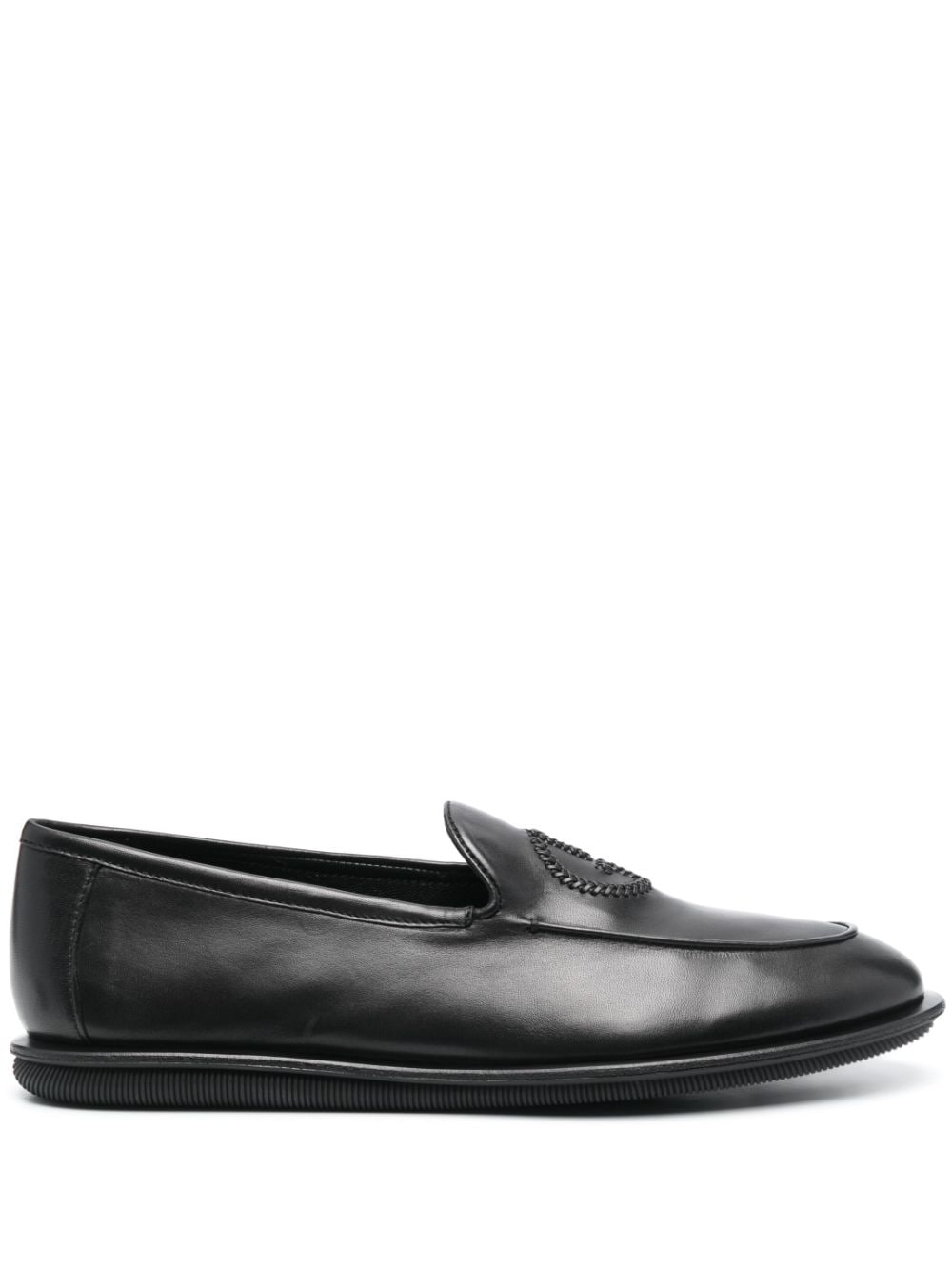 Giorgio Armani Loafer mit Logo-Stickerei - Schwarz von Giorgio Armani