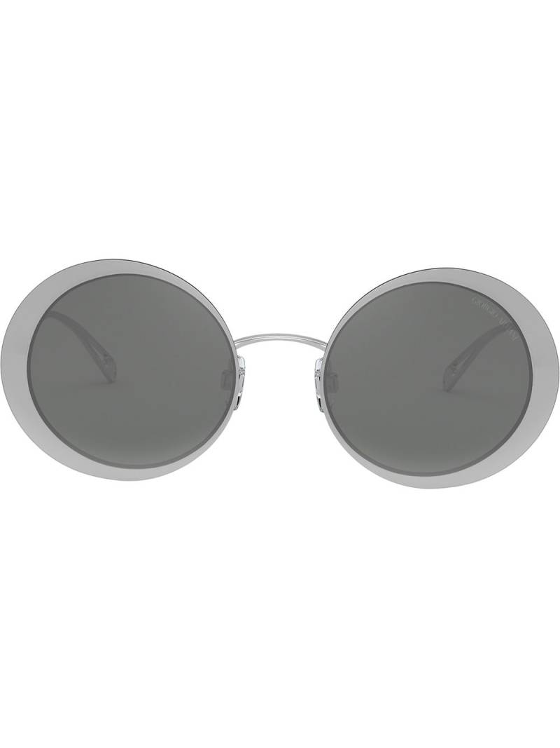 Giorgio Armani Runde Sonnenbrille - Silber von Giorgio Armani