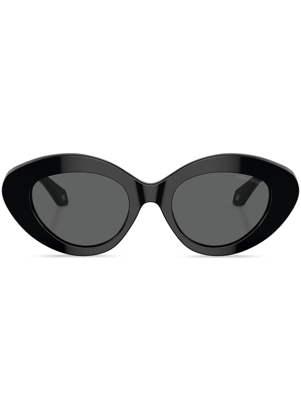 Giorgio Armani Sonnenbrille mit ovalem Gestell - Schwarz von Giorgio Armani