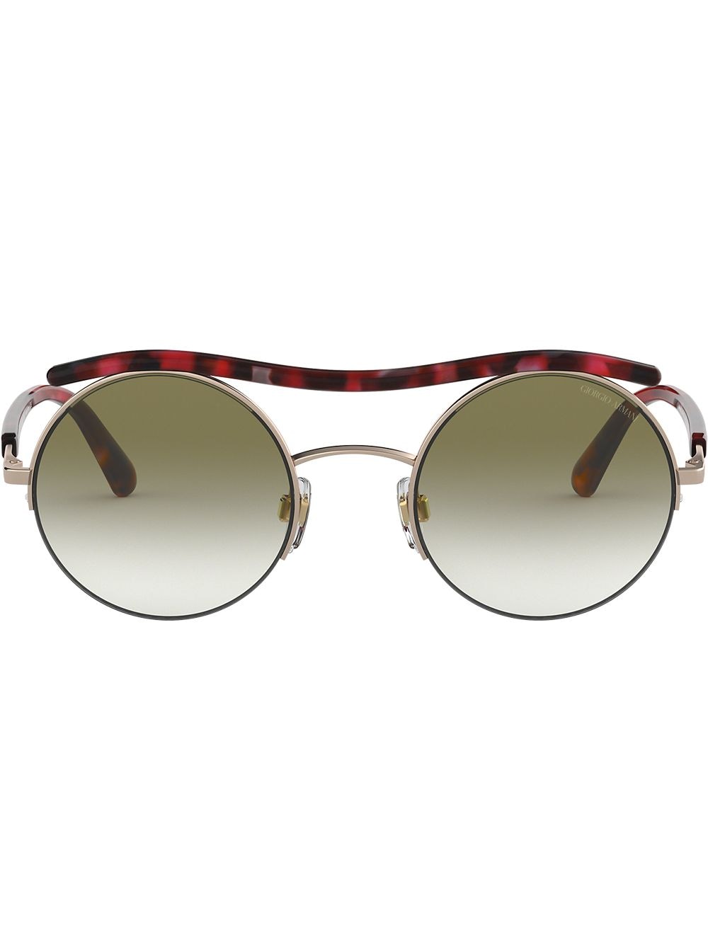 Giorgio Armani Sonnenbrille mit runden Gläsern - Metallic von Giorgio Armani