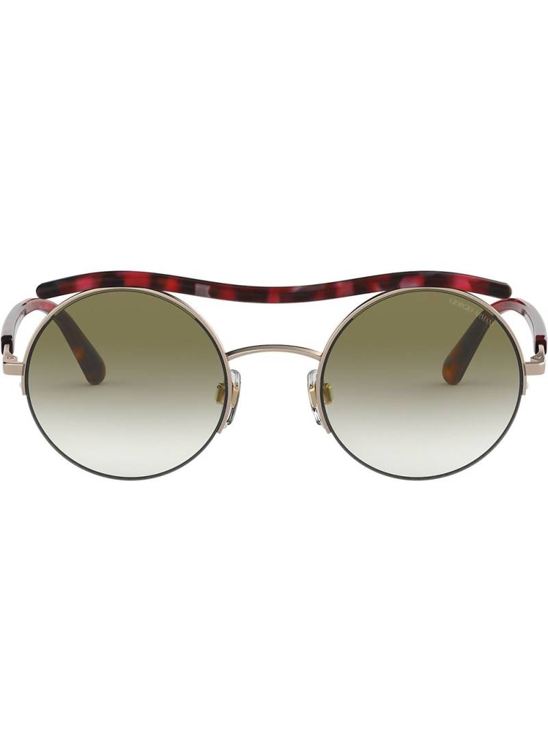 Giorgio Armani Sonnenbrille mit runden Gläsern - Metallic von Giorgio Armani