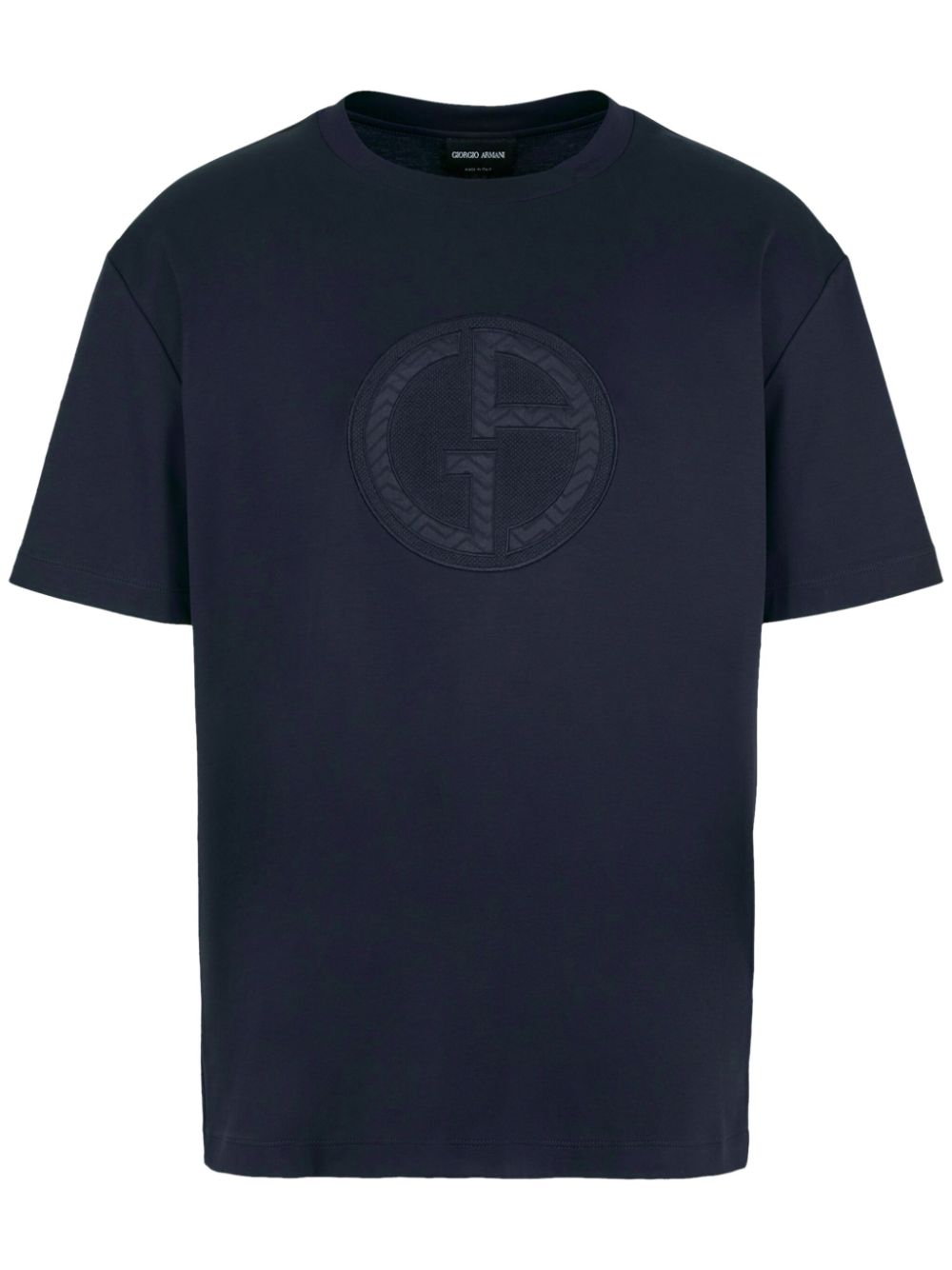 Giorgio Armani T-Shirt mit Logo-Applikation - Blau von Giorgio Armani