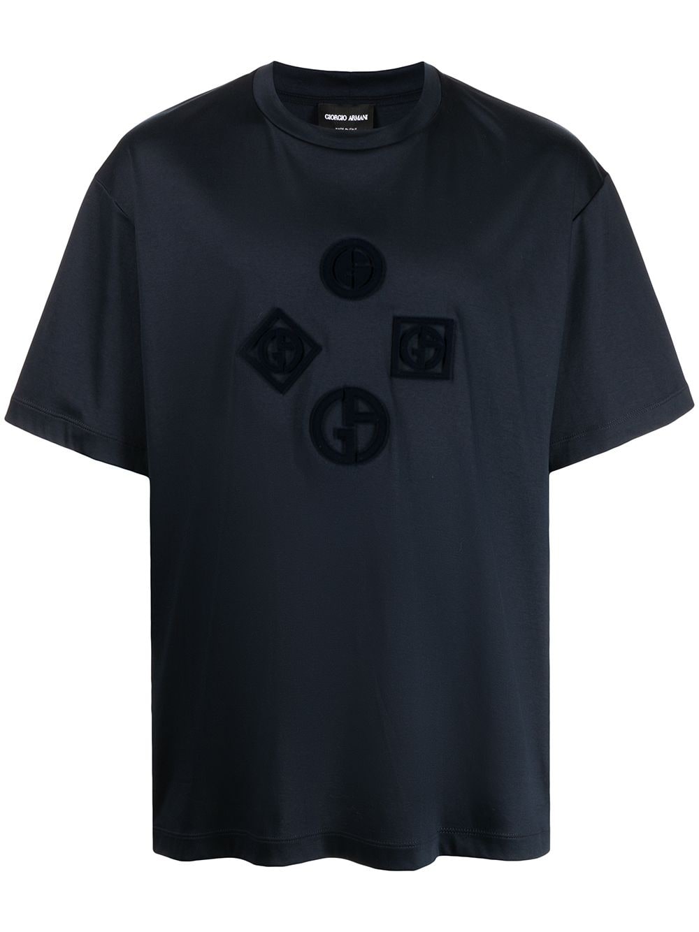 Giorgio Armani T-Shirt mit Logo-Patch - Schwarz von Giorgio Armani