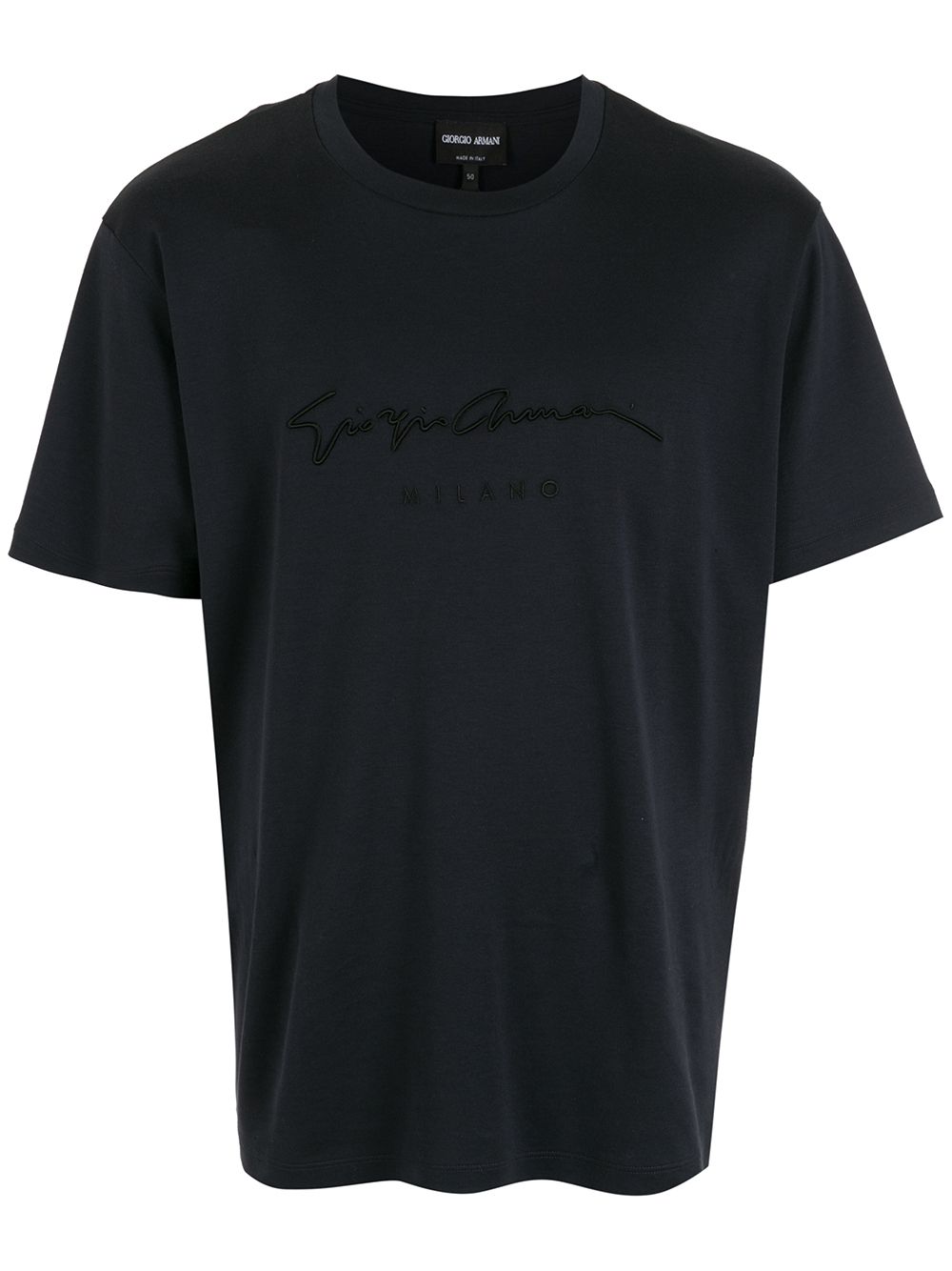 Giorgio Armani T-Shirt mit Logo-Stickerei - Blau von Giorgio Armani