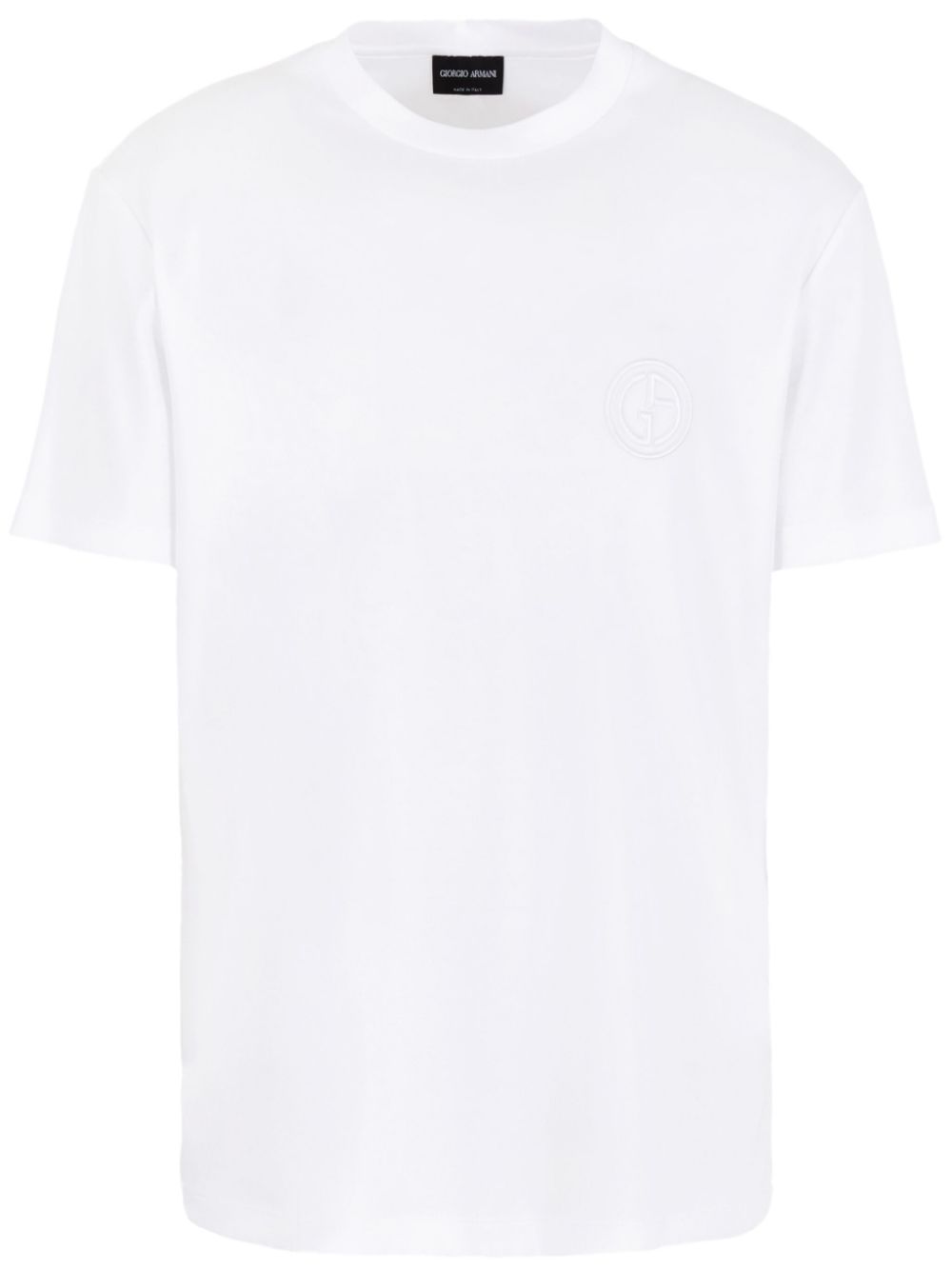 Giorgio Armani T-Shirt mit Monogramm-Stickerei - Weiß von Giorgio Armani